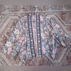 Free People Floral Tunic - Pink and Blue